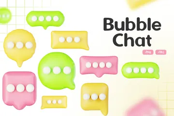 Blasen-Chat 3D Icon Pack