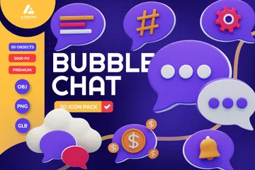 Bubble Chat 3D Icon Pack