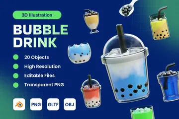 Bubble Drink 3D Icon Pack