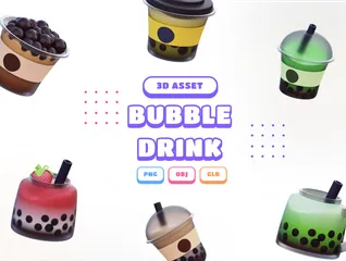 Bubble Drink 3D Icon Pack