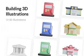 Building 3D Illustration Pack