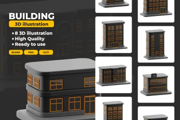 Building 3D Icon Pack