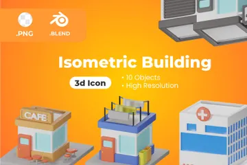 Building 3D Icon Pack
