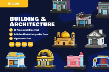 Building And Architecture 3D Icon Pack