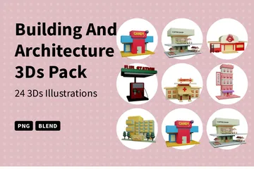 건물과 건축 3D Icon 팩