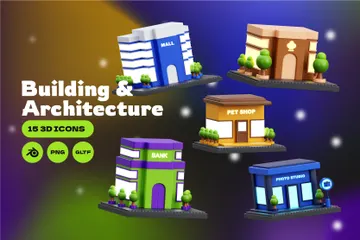 Building & Architecture 3D Icon Pack