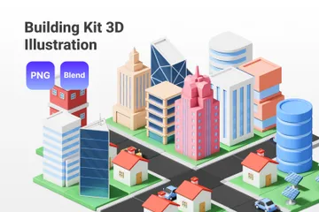 Building Kit 3D Icon Pack