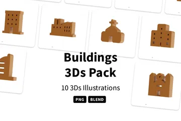 建物 3D Iconパック