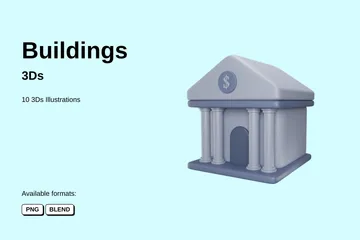 Buildings 3D Icon Pack