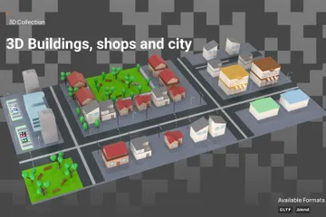 Buildings 3D Icon Pack