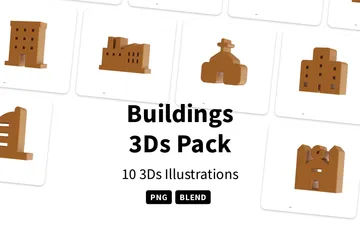 Buildings 3D Icon Pack