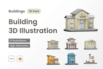 Buildings 3D Illustration Pack