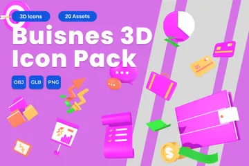 Buisness 3D Icon Pack