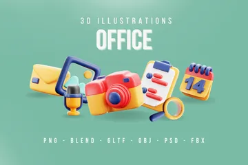 Bureau Pack 3D Illustration