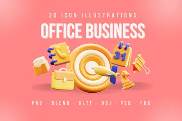 Affaires de bureau Pack 3D Icon