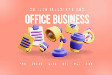 Affaires de bureau Pack 3D Icon