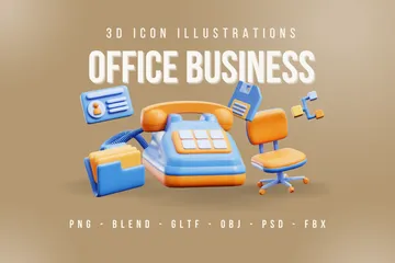 Affaires de bureau Pack 3D Icon