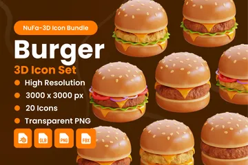 Burger 3D Icon Pack