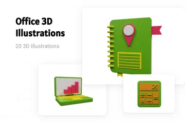 Büro 3D Illustration Pack