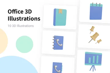 Büro 3D Illustration Pack