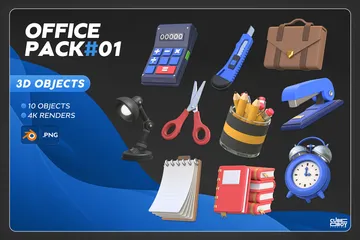 Büro 3D Icon Pack