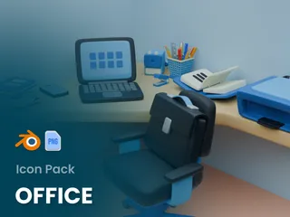 Büro 3D Icon Pack