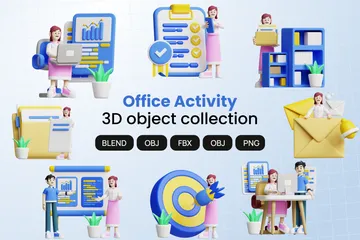 Büro 3D Illustration Pack