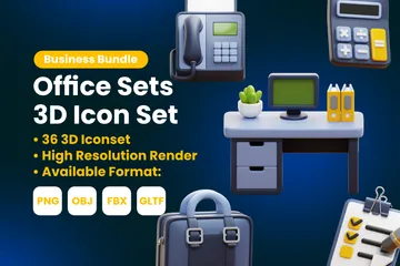 BÜRO-SETS 3D Icon Pack