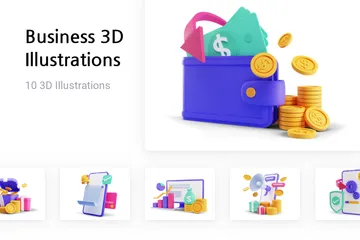 사업 3D Illustration 팩