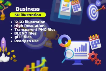 사업 3D Icon 팩