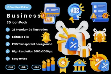 Business 3D Icon Pack 3D Icon Pack