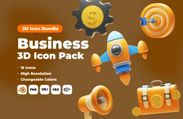 BUSINESS 3D Icon Pack