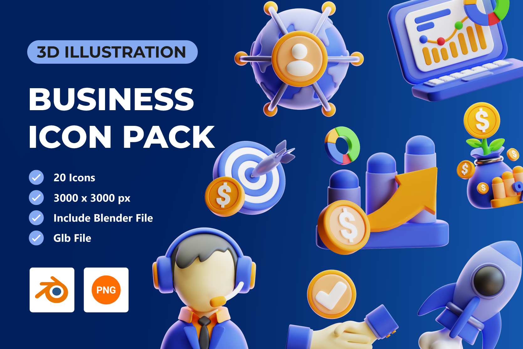 Business 3D Icon Pack - 20 Free Download Business 3D Icons | IconScout