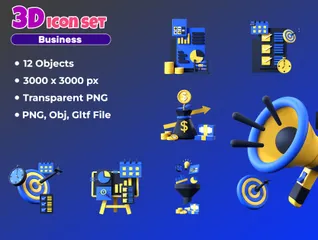 Business 3D Icon Pack