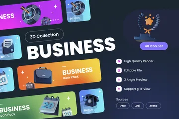 Business 3D Icon Pack