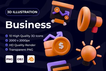 Business 3D Icon Pack