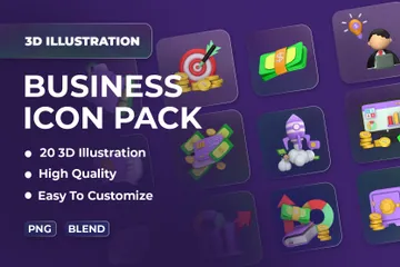 Business 3D Icon Pack