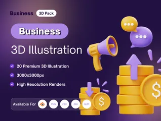 Business 3D Icon Pack