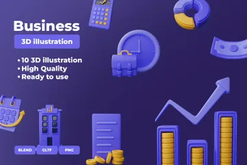 Business 3D Icon Pack