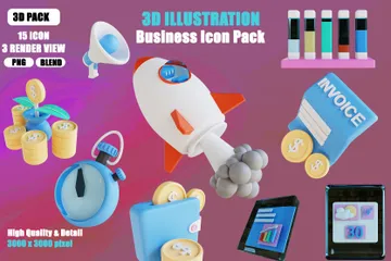 Business 3D Icon Pack