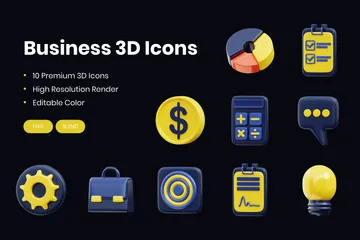 Business 3D Icon Pack