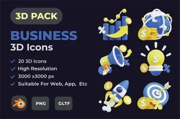 Business 3D Icon Pack