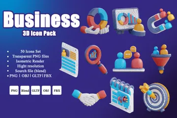 Business 3D Icon Pack