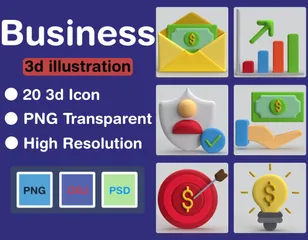 Business 3D Icon Pack