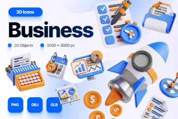 Business 3D Icon Pack