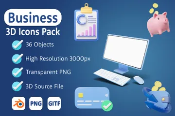 Business 3D Icon Pack