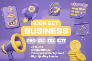 Business 3D Icon Pack