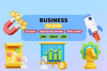 Business 3D Icon Pack