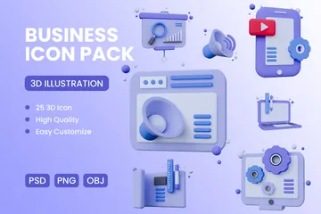 Business 3D Icon Pack