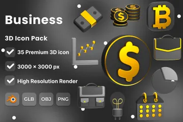 Business 3D Icon Pack